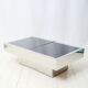 Black and chrome bar coffee table, Willy Rizzo, Cidue, 1970s