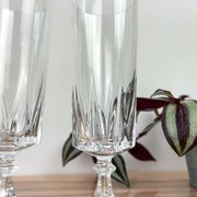 6 flûtes à champagne cristal d'Arques modèle Louvre