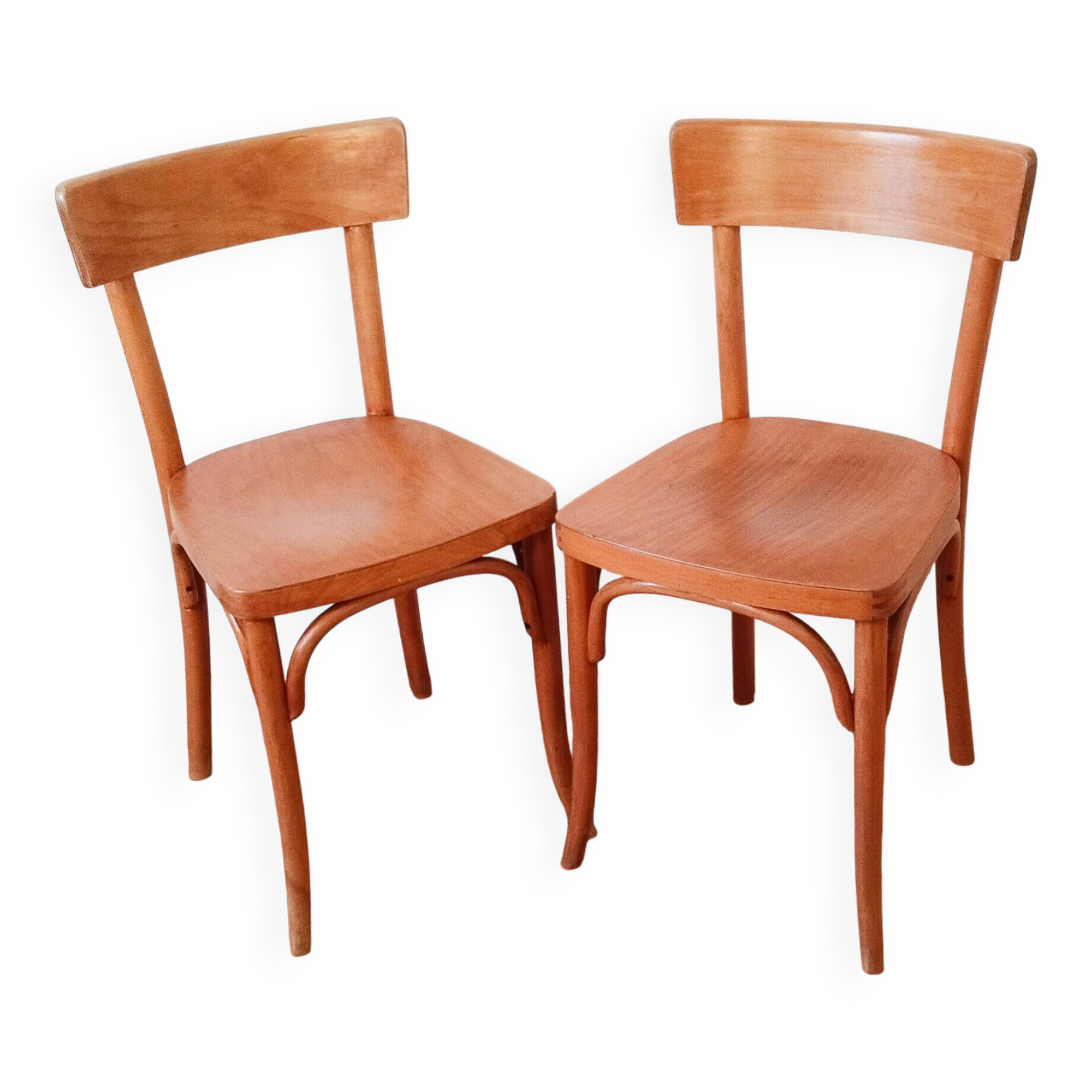 Scandinavian bistro chairs in turned wood, Baumann style