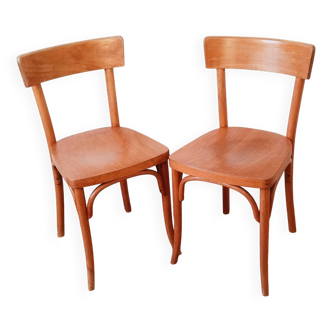 Scandinavian bistro chairs in turned wood, Baumann style