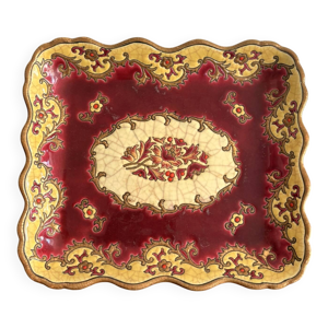 Ancien Plat emaux Longwy