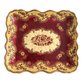 Old Enamel Plate Longwy Plaisance By P. Chevalier Hand Decorated France