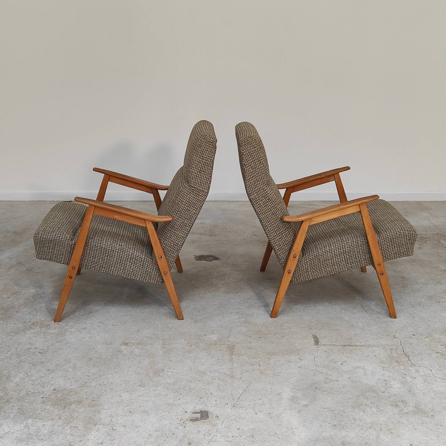 Pair of 6956 armchairs restored by Interier Praha, production 1965
