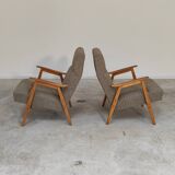 Pair of 6956 armchairs restored by Interier Praha, production 1965