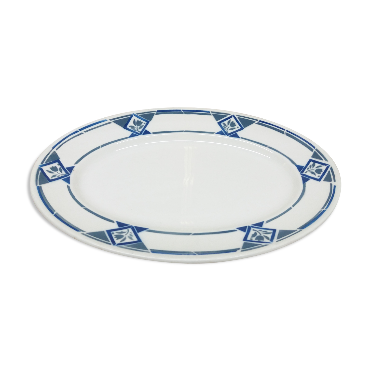 Plat ovale Badonviller Art Déco