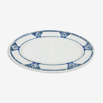 Badonviller Art Deco Oval Plate