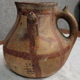 Poterie traditionnelle kabyle / berbère en terre cuite ornée de motifs (2)