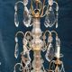 Chandelier, silver bronze, Louis XV style crystal.