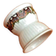 Art Nouveau  Coquetier diabolo godronné Porcelaine Blanche à décor de frise