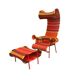 Moroso Shadowy lounge chair with footstool designed by Tord Boontje