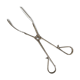 Vintage silver metal table service tongs tableware ACC-7081