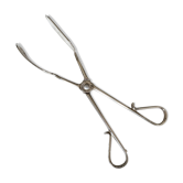 Vintage silver metal table service tongs tableware ACC-7081