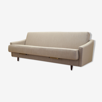 Canapé-lit beige, design danois, années 1970, production Danemark