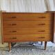 Modernist chest of drawers with 4 drawers in wood - 1950s/60s