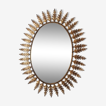 Miroir métal doré 95x76cm