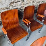 Ensemble de 6 fauteuils - Bois & métal -