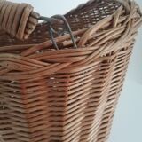 Vintage wicker basket for bicycle