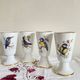 Set of 6 Mazagrans Birds Coffee Cup Mug Porcelain Limoges