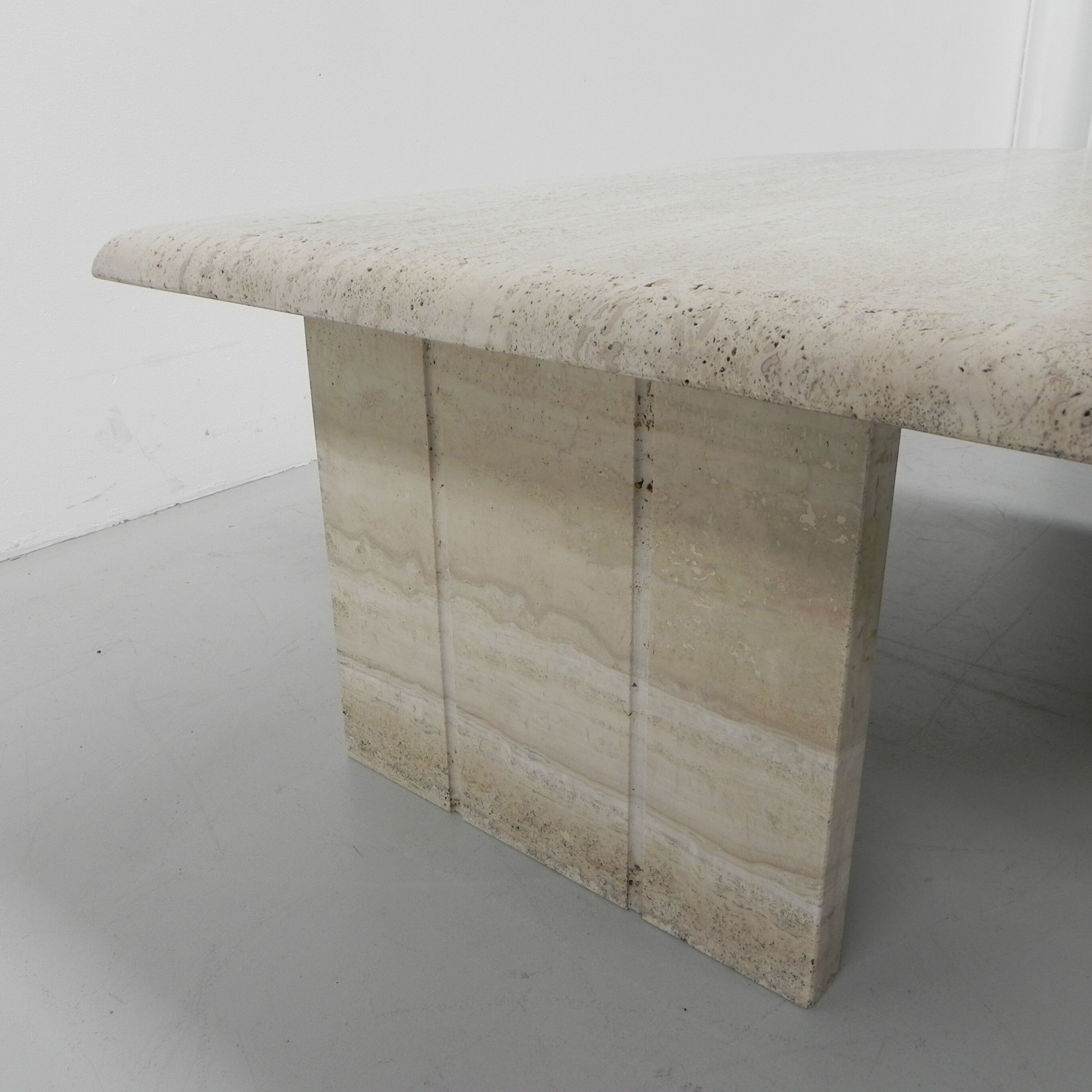 Travertine coffee table