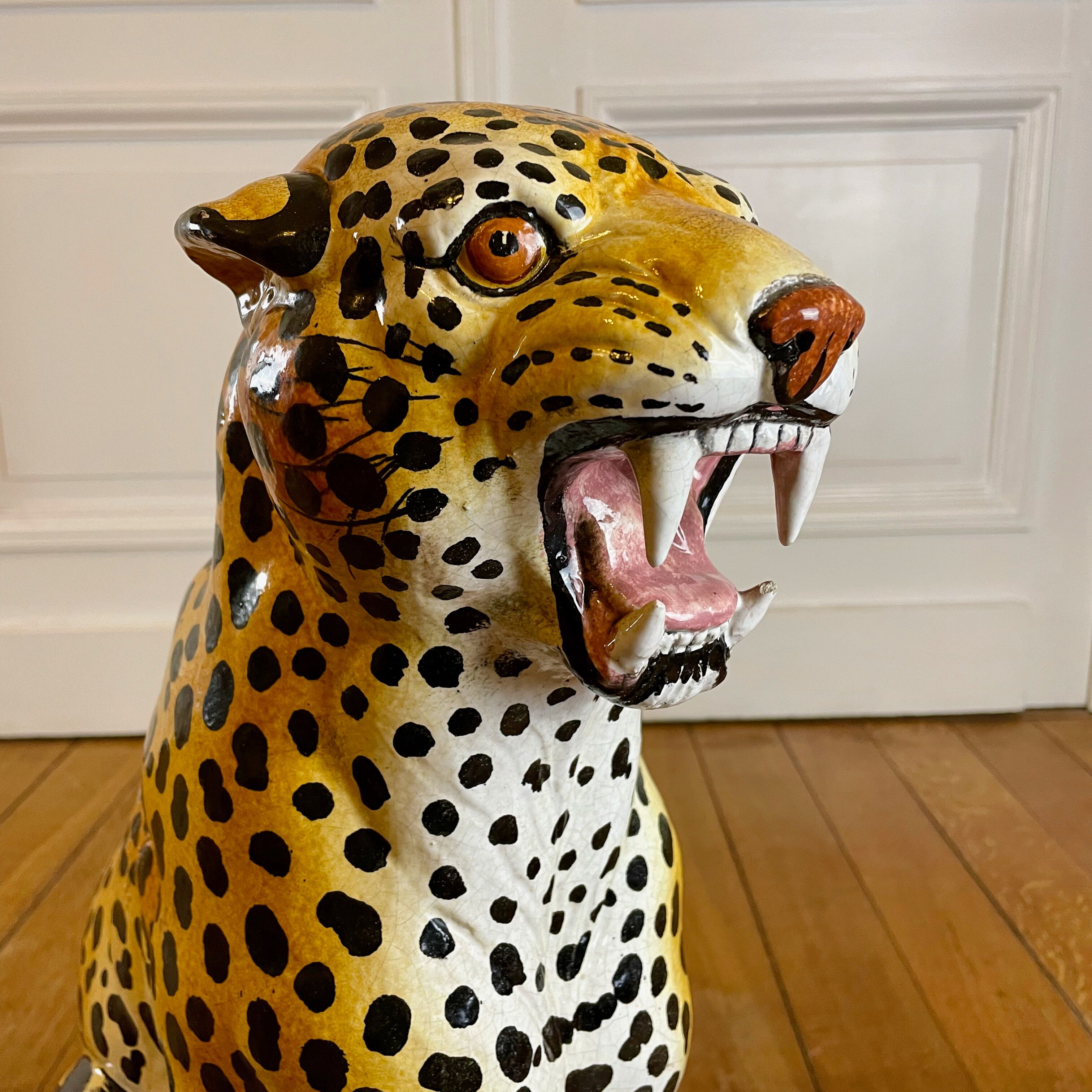 ceramic leopard, Italy, 1970