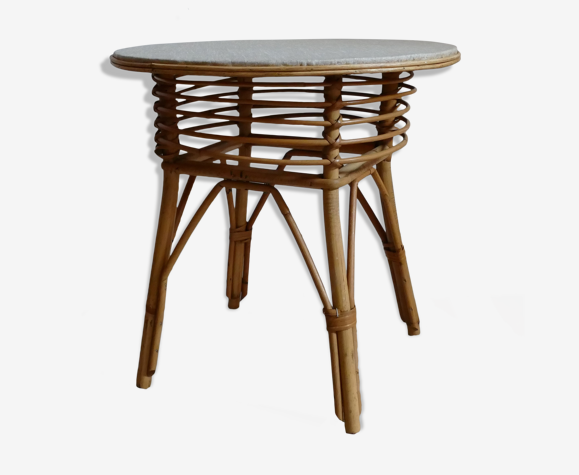 Table basse en rotin