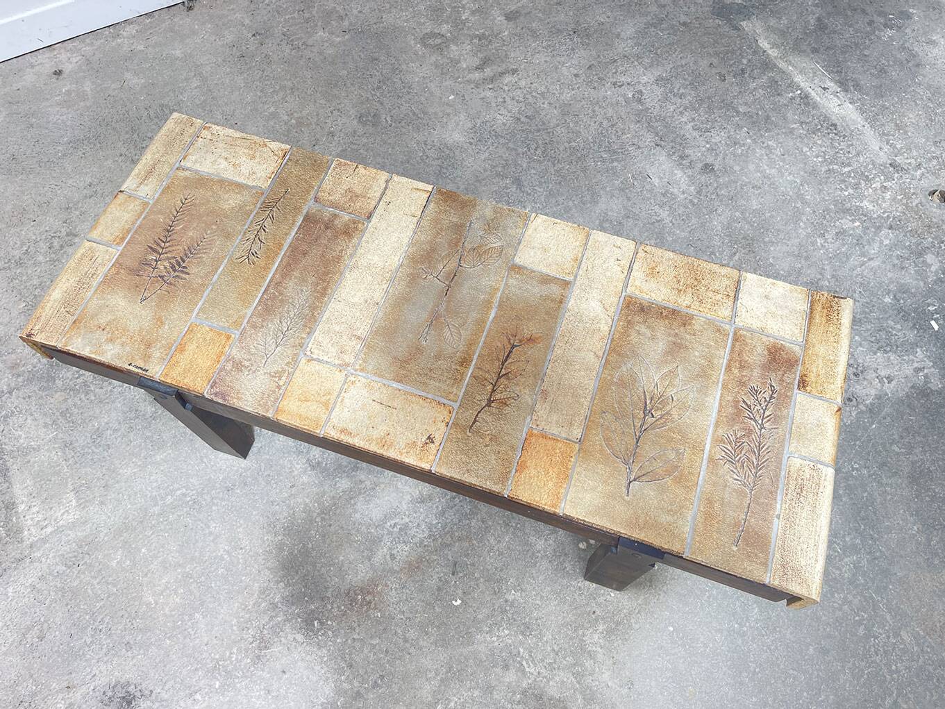 Herbarium coffee table by Roger Capron 1950's