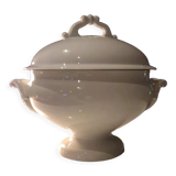 White faience tureen