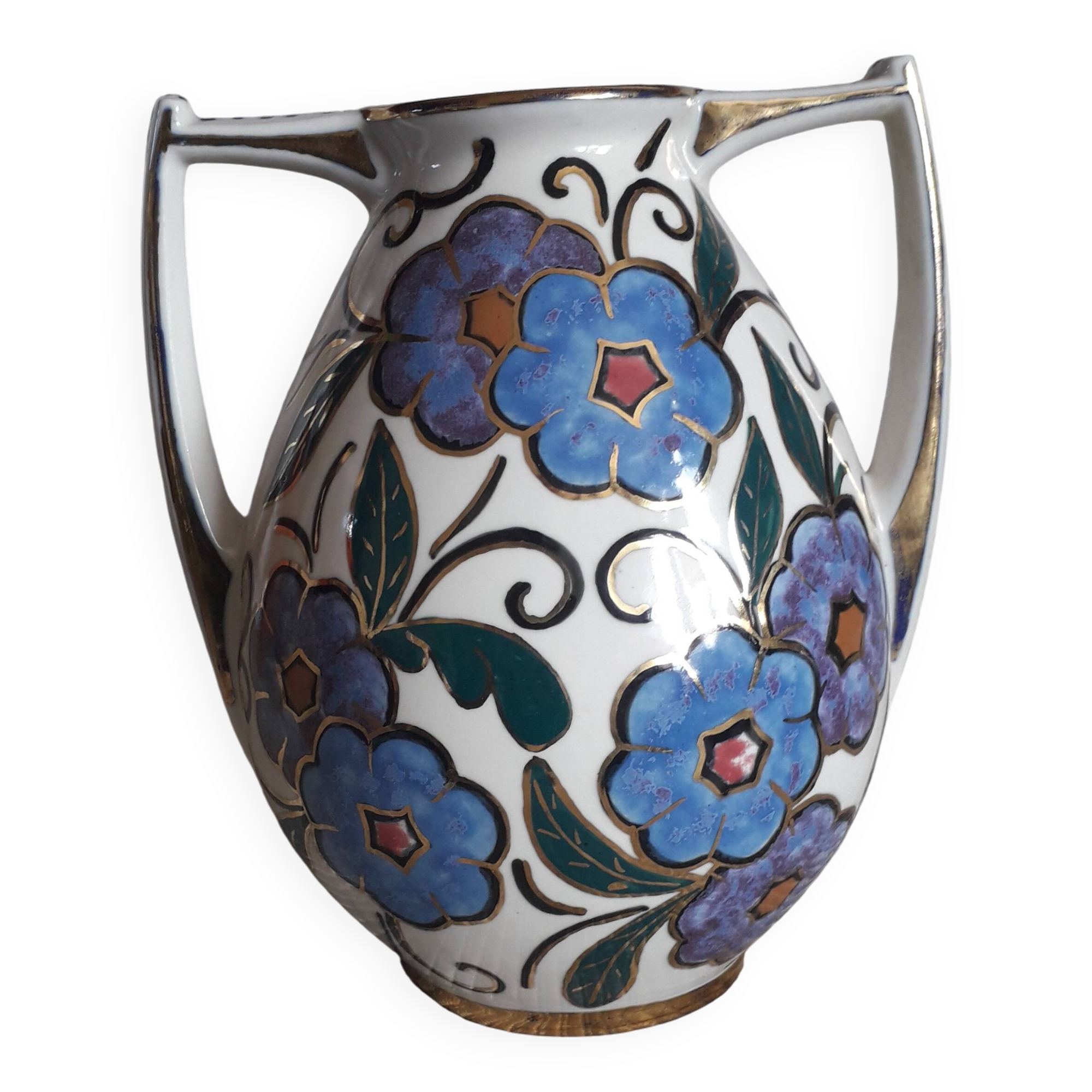 Vintage ceramic vase signed Alpho