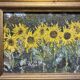 Old painting, still life with sunflowers, signed, XX century