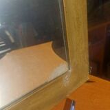 Vintage brass arched mirror