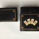 Box for card game period napoleon III in boiled cardboard