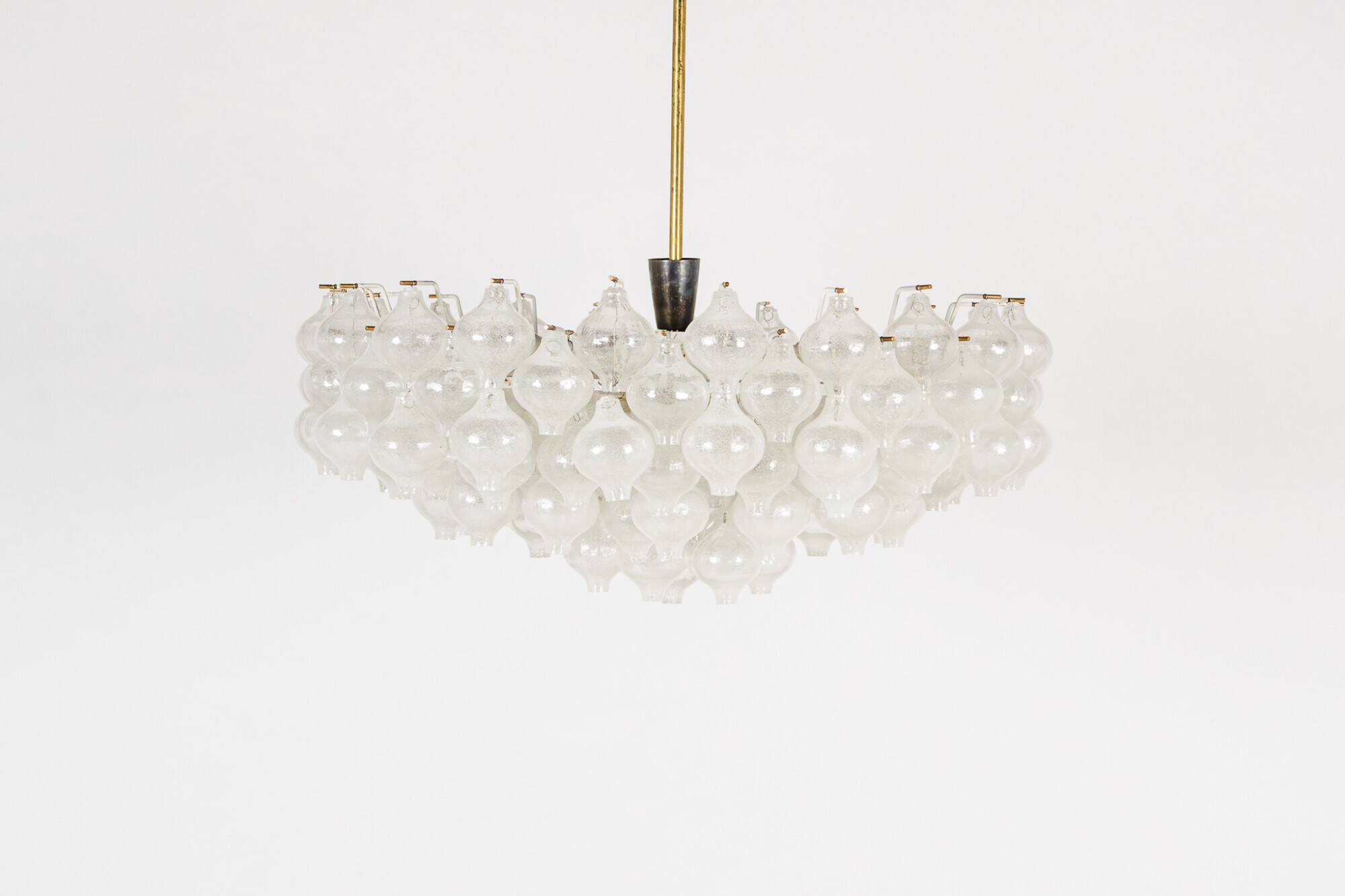 XL Tulipan Waterfall Glass Chandelier by Kalmar - Austria 1960s