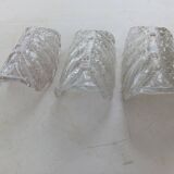 Lot de 3 Appliques en verre de Murano " Tuiles "