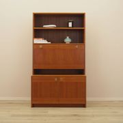 Danish Teak Shelving Unit with Bar Cabinet, 1970s