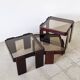 Stackable nesting tables by Gianfranco Frattini for Cassina (set of 3)