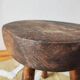 Vintage brutalist tripod stool