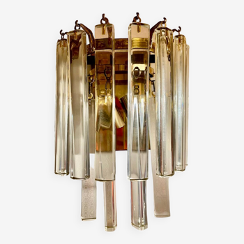 Venini wall lamp in glass and brass, Italy 1970s