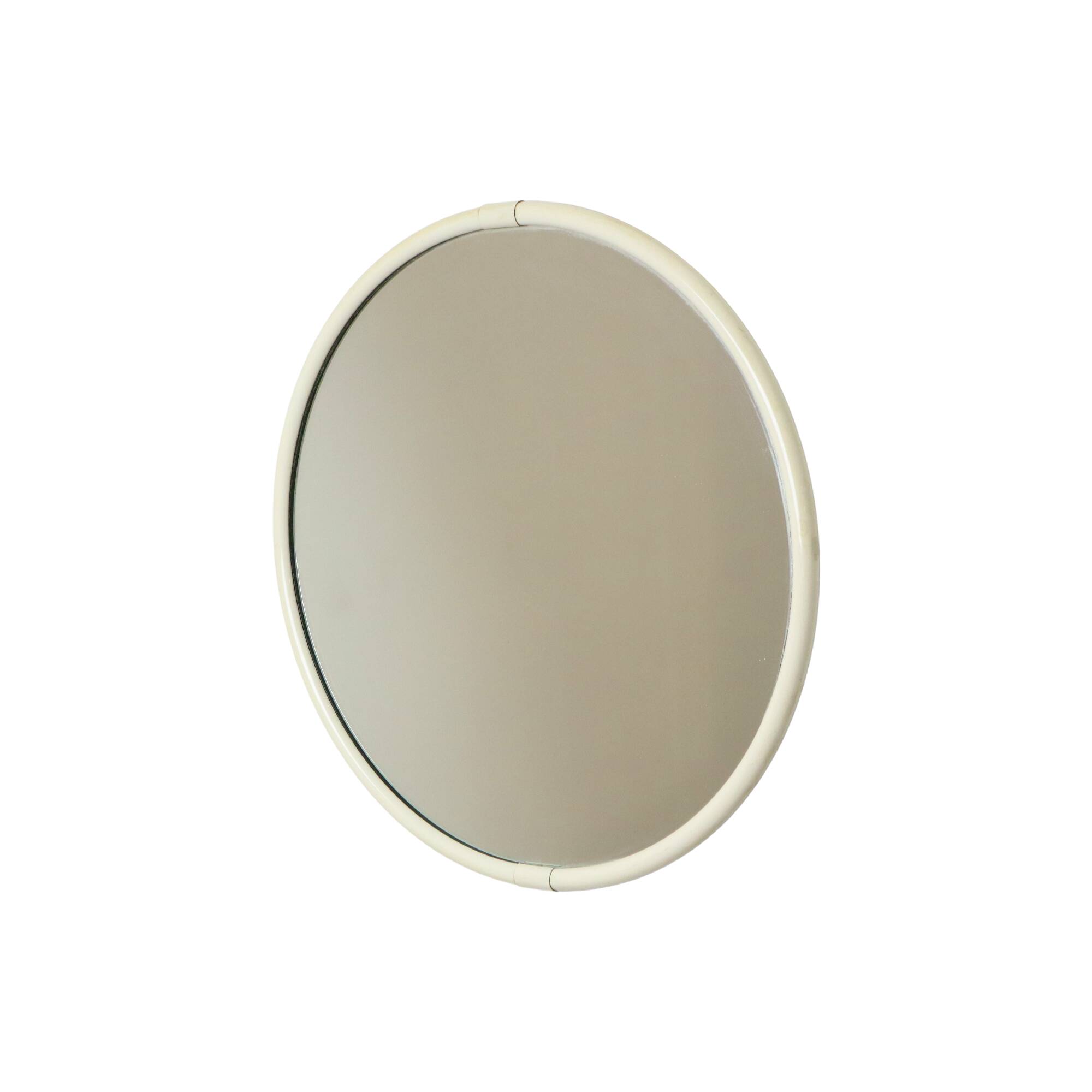 Miroir rond années 1960 vintage inda italie plastique blanc 46cm