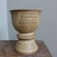 Chalice cup candle holder in stoneware