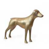 Statue vintage, animaux laiton, chien laiton, figurine laiton, décoration intérieur