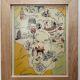Old illustrated map of the Limousin - JP Pinchon