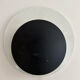 Pair of vintage "Cirkle" wall lights in black and white lacquered metal, Denmark 1970
