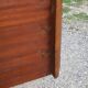 Chest of drawers 3 drawers walnut and brass