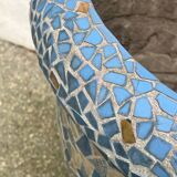 Large antique mosaic pot, 70cm high, from the 1960s