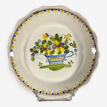 Hand-decorated earthenware plate