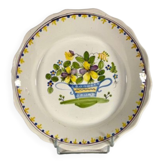 Hand-decorated earthenware plate