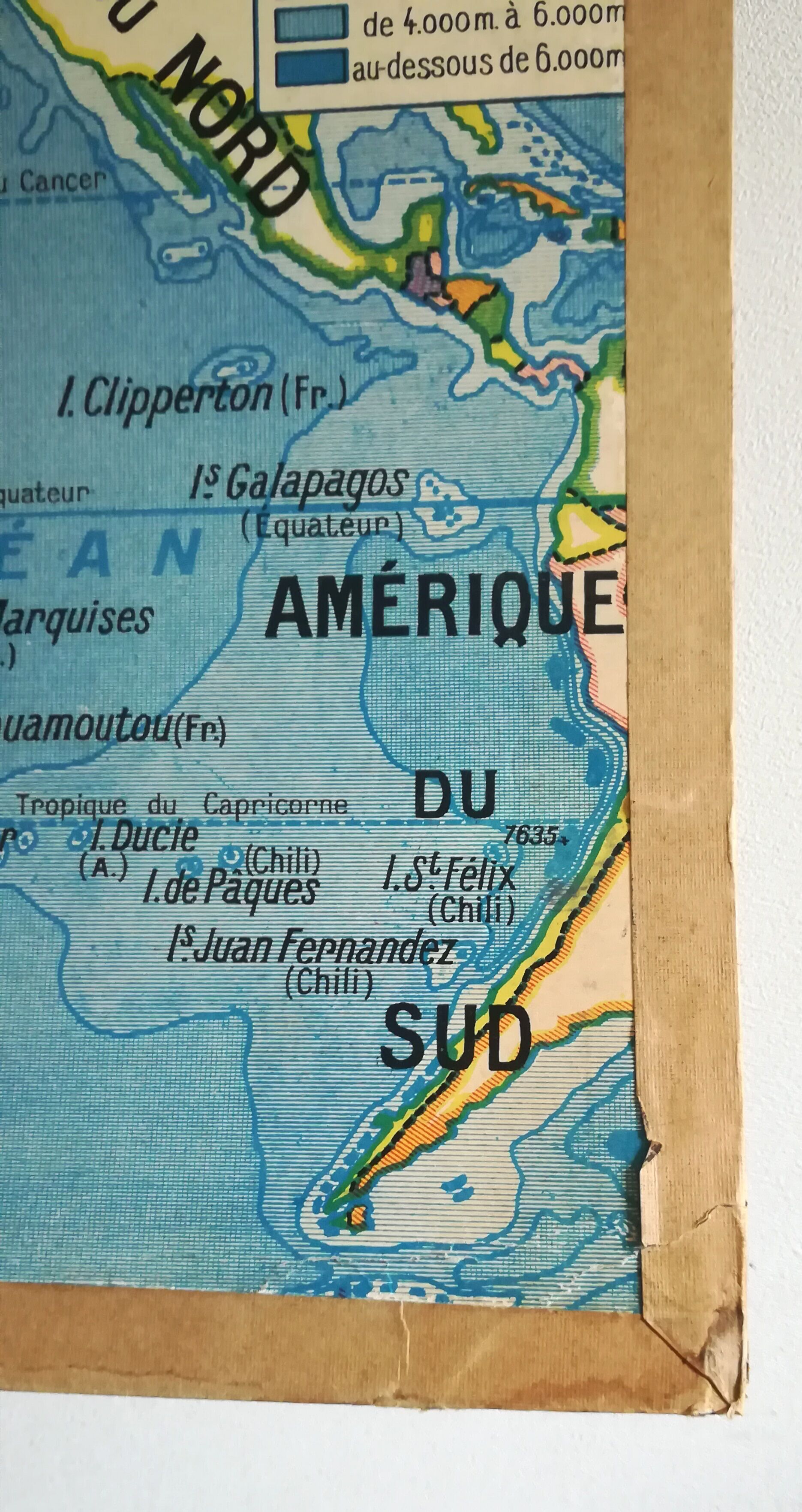 Geographical school Oceania Delagrave 60s map