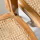 Suite chaises campagne cannage