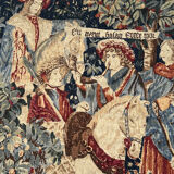 Vintage tapestry hand-screen printed in France