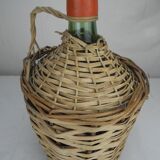 Vintage rattan wicker bottle